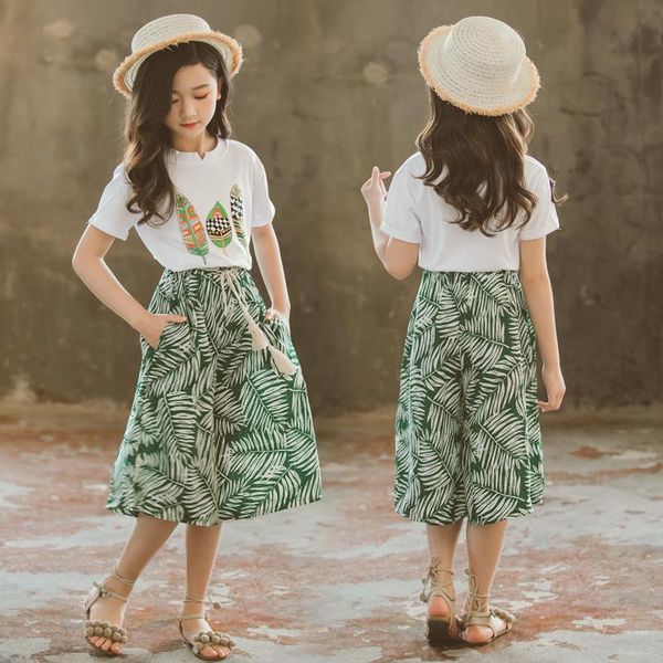 fashion summer 2021 baby girls clothes sets short sleeve + wide leg pants kids outfits children clothing teen 5 7 9 10 12 years, White
fashion summer 2021 baby girls clothes sets short sleeve + wide leg pants kids outfits children clothing teen 5 7 9 10 12 years, White