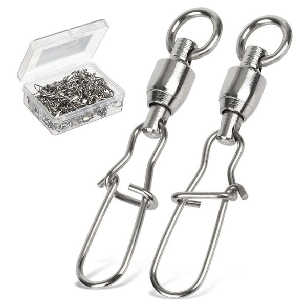 10/ 20/ 50/lot swivels stainless steel fishing connector interlock rolling with hooked bearing fishhook lure tackle accessories hooks
10/ 20/ 50/lot swivels stainless steel fishing connector interlock rolling with hooked bearing fishhook lure tackle accessories hooks