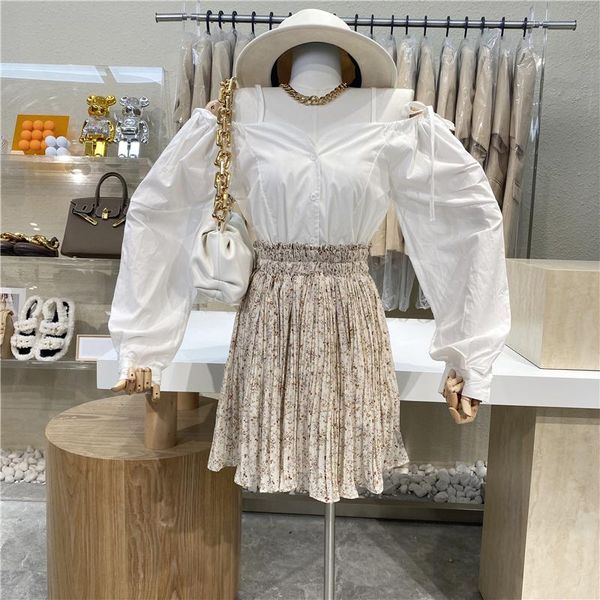 women's t-shirt brand original design 2021 a word shoulder strap off-the-shoulder condole pure color leisure long-sleeved, White
women's t-shirt brand original design 2021 a word shoulder strap off-the-shoulder condole pure color leisure long-sleeved, White