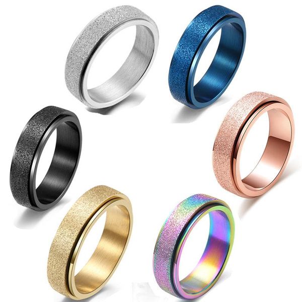 spinner rings for women men wedding bands luxury jewelry sandblast stainless steel 6mm rotatable release sport ring anillo, Slivery;golden
spinner rings for women men wedding bands luxury jewelry sandblast stainless steel 6mm rotatable release sport ring anillo, Slivery;golden