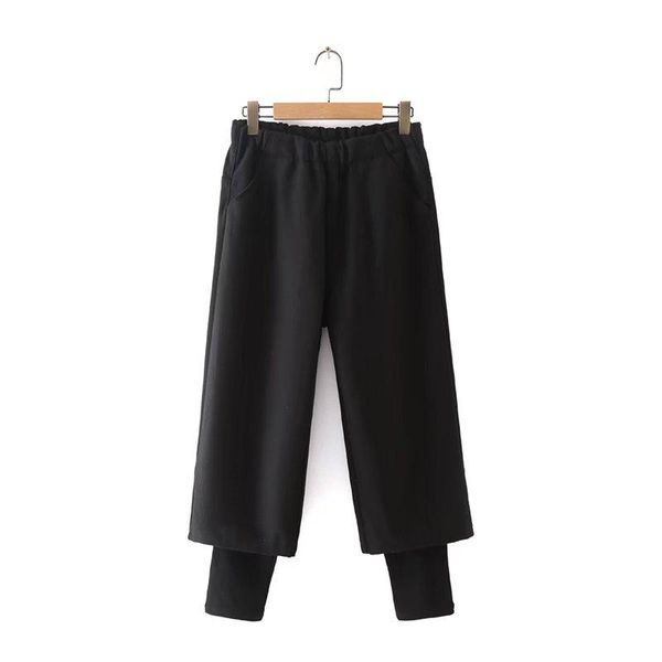 women's pants & capris plus size women clothing 2021 autumn winter high waist fake two-piece wide-leg black dark gray loose trousers, Black;white
women's pants & capris plus size women clothing 2021 autumn winter high waist fake two-piece wide-leg black dark gray loose trousers, Black;white