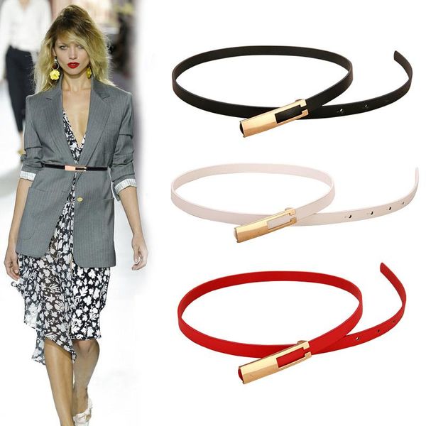 belts gold metal buckle thin belt soft faux pu leather female waist lady dress coats suits waistband, Black;brown
belts gold metal buckle thin belt soft faux pu leather female waist lady dress coats suits waistband, Black;brown