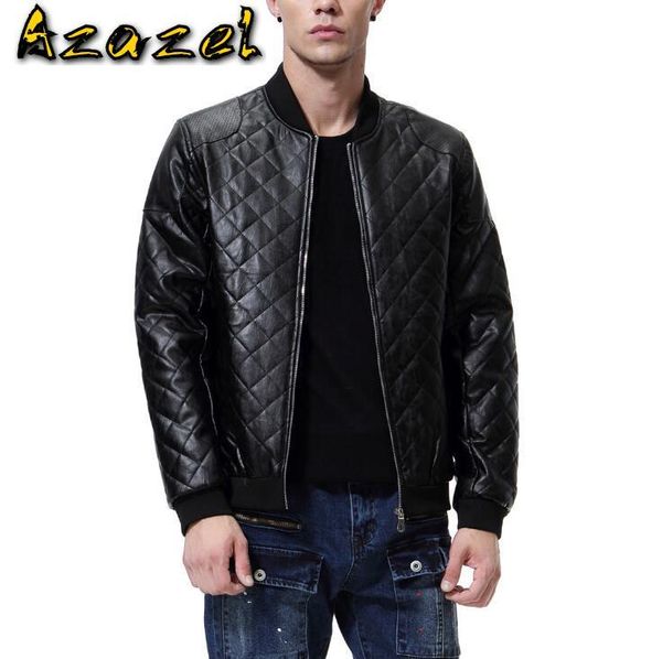 men's fur & faux brand british style pu leather jacket for men fashion rhombus outerwear male stand collar mens casual coat, Black
men's fur & faux brand british style pu leather jacket for men fashion rhombus outerwear male stand collar mens casual coat, Black