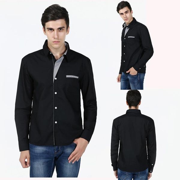 men's casual shirts luclesam 2021 men long sleeve dress shirt mens fashion button down slim fit blouse chemise homme plus size, White;black
men's casual shirts luclesam 2021 men long sleeve dress shirt mens fashion button down slim fit blouse chemise homme plus size, White;black