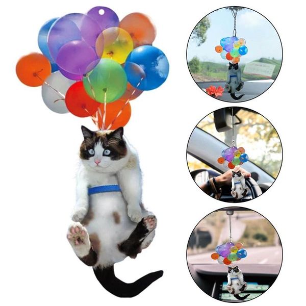creative cute cat car hanging ornament with colorful balloon for automotive interior home decoration styling accessories decorations
creative cute cat car hanging ornament with colorful balloon for automotive interior home decoration styling accessories decorations