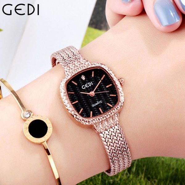 wristwatches women exquisite square quartz watch steel mesh band gedi fashion simple lady waterproof bracelet analog cute girls gifts, Slivery;brown
wristwatches women exquisite square quartz watch steel mesh band gedi fashion simple lady waterproof bracelet analog cute girls gifts, Slivery;brown