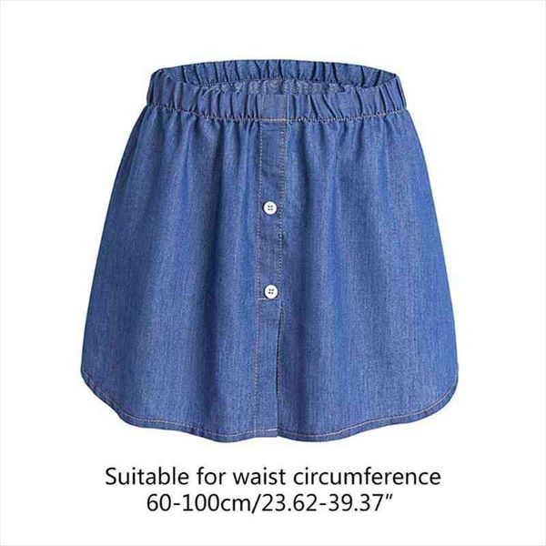 women denim false hem layering fake lower sweep skirt half shirt extenders y1ac, Black
women denim false hem layering fake lower sweep skirt half shirt extenders y1ac, Black