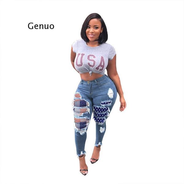 women jeans plus size high waist pocket denim pants leopard patchwork hole trousers slim skinny pencil women's, Blue
women jeans plus size high waist pocket denim pants leopard patchwork hole trousers slim skinny pencil women's, Blue