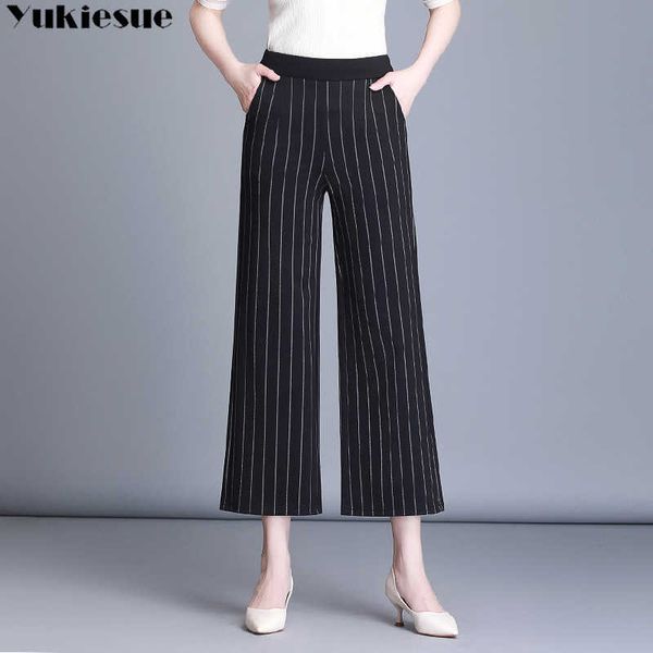 streetwear summer striped women's straight pants female high waist wide leg capris for women trousers woman plus size 210608, Black;white
streetwear summer striped women's straight pants female high waist wide leg capris for women trousers woman plus size 210608, Black;white