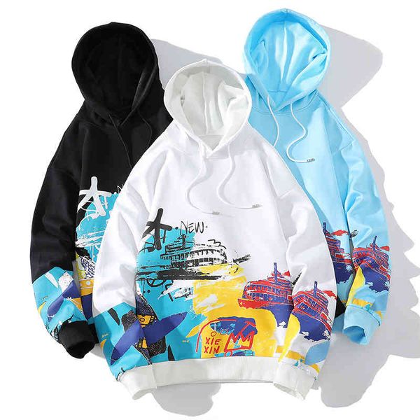 new spring and autumn high street men's fashion brand hoodie national ins versatile top, Blue;black
new spring and autumn high street men's fashion brand hoodie national ins versatile top, Blue;black