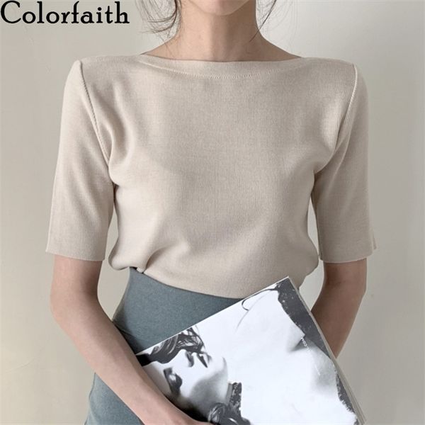 women summer t-shirt bottoming basic solid fashionable knitted minimalist style korean wild lady t7609 210427, White
women summer t-shirt bottoming basic solid fashionable knitted minimalist style korean wild lady t7609 210427, White
