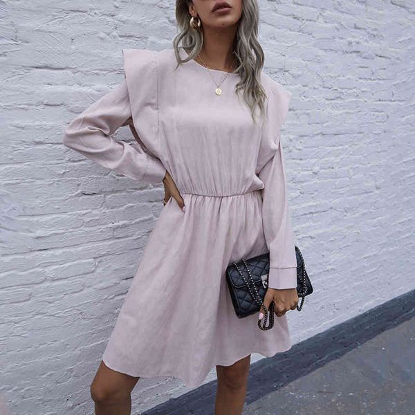 solid black casual dress for women clothes autumn ruffle a-line short dress lady vestidos elegant office dress 210415, Black;gray
solid black casual dress for women clothes autumn ruffle a-line short dress lady vestidos elegant office dress 210415, Black;gray