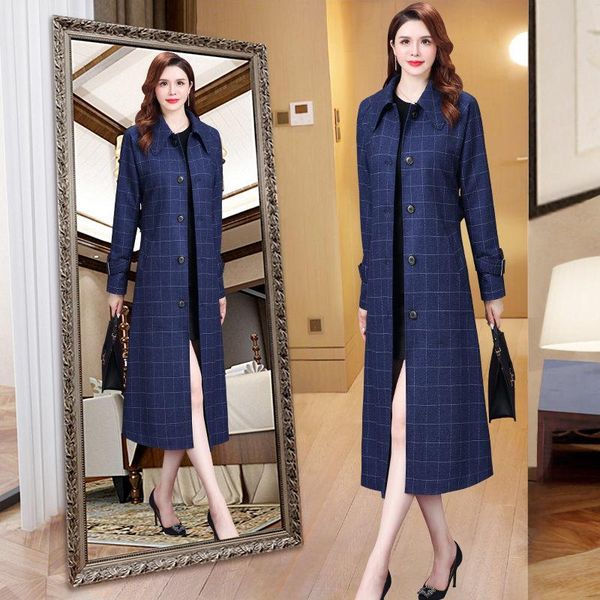 women's trench coats blue plaid windbreaker jackets womens 2021 autumn british style temperament high-end long oover knee overcoats 4xl, Tan;black
women's trench coats blue plaid windbreaker jackets womens 2021 autumn british style temperament high-end long oover knee overcoats 4xl, Tan;black