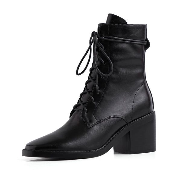 boots ins women mid-calf genuine leather 22-25 cm feet length cowhide stitching patent classic, Black
boots ins women mid-calf genuine leather 22-25 cm feet length cowhide stitching patent classic, Black