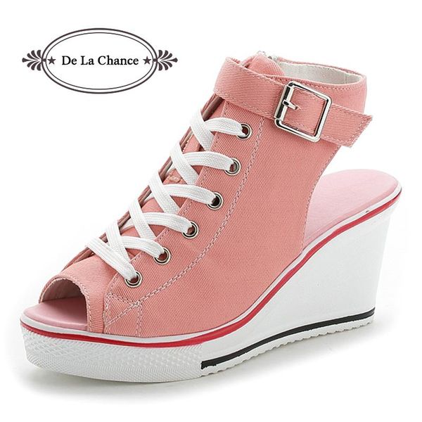 ladies platform sandals summer open toe women's shoes slope with wedge pink black white red
ladies platform sandals summer open toe women's shoes slope with wedge pink black white red