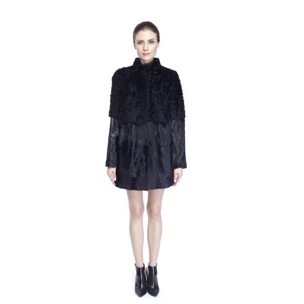 ladies autumn and winter warm lamb fur with mongolia sheep mandarin collar full coat long jacket women's & faux, Black
ladies autumn and winter warm lamb fur with mongolia sheep mandarin collar full coat long jacket women's & faux, Black