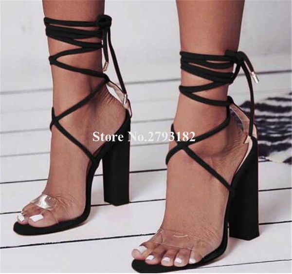 est women fashion open toe one pvc strap chunky heel gladiator sandals lace-up yellow black thick high dress
est women fashion open toe one pvc strap chunky heel gladiator sandals lace-up yellow black thick high dress