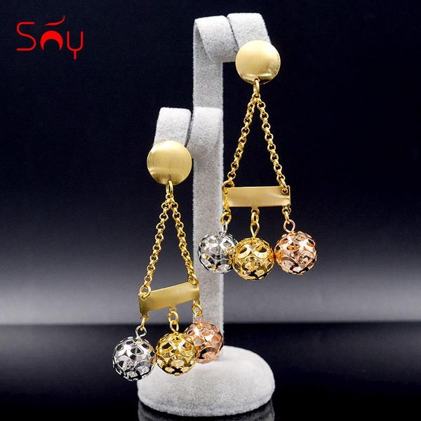 dangle & chandelier sunny jewelry drop earrings for women exquisite triple balls hollow out party wedding daily wear, Silver
dangle & chandelier sunny jewelry drop earrings for women exquisite triple balls hollow out party wedding daily wear, Silver