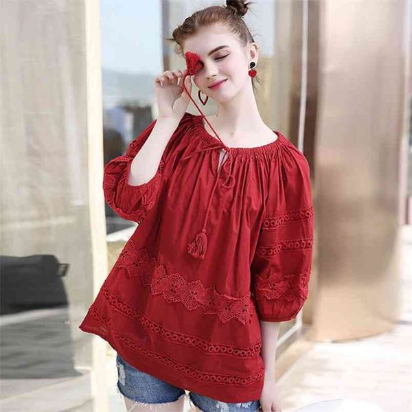 korea fashion slash neck tshirt long summer style patchwork lace hollow out loose tee shirt femme cotton linen tees d401 210512, White
korea fashion slash neck tshirt long summer style patchwork lace hollow out loose tee shirt femme cotton linen tees d401 210512, White