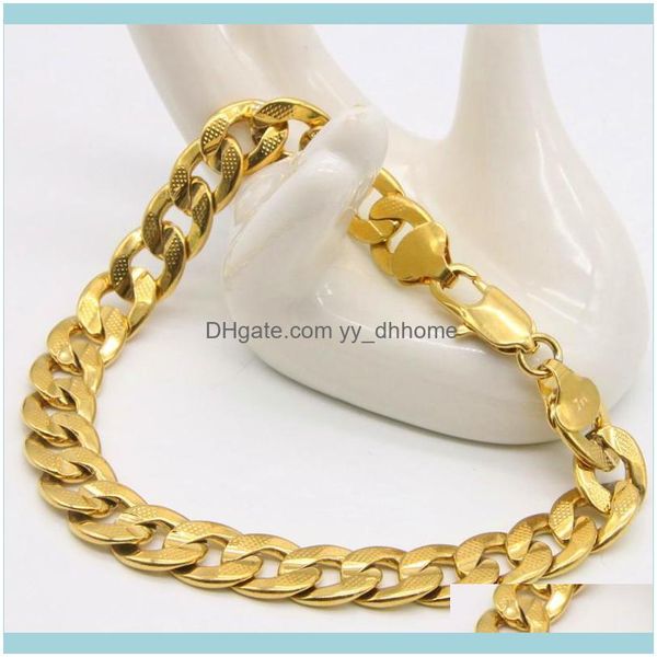 link, bracelets jewelrylink, chain thick yellow gold filled mens womens bracelet cuban link 8.26 inches long drop delivery 2021 whk5l, Black
link, bracelets jewelrylink, chain thick yellow gold filled mens womens bracelet cuban link 8.26 inches long drop delivery 2021 whk5l, Black