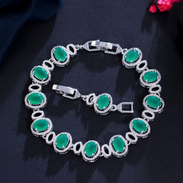 link, chain threegraces 2021 trendy green cubic zirconia white gold color geometric link bracelet for women party jewelry br179, Black
link, chain threegraces 2021 trendy green cubic zirconia white gold color geometric link bracelet for women party jewelry br179, Black