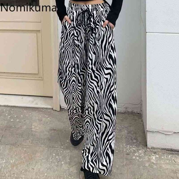 nomikuma plus size high waist wide leg pants women printed casual fashion oversized trousers female straight pantalones 3d150 210514, Black;white
nomikuma plus size high waist wide leg pants women printed casual fashion oversized trousers female straight pantalones 3d150 210514, Black;white