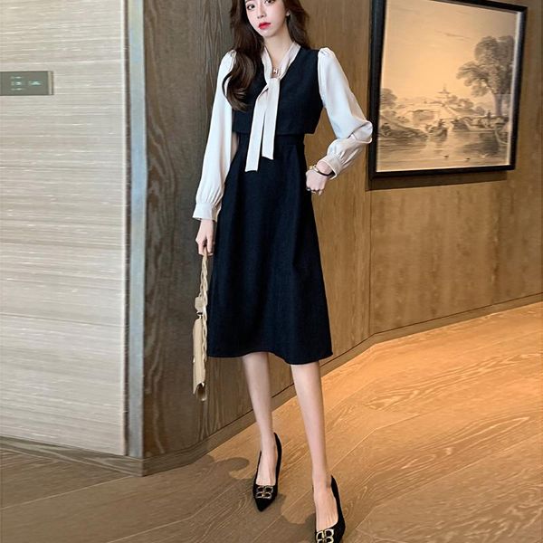 casual dresses plus size vintage cordury patchwork for women fake two piece lace up knee length slim party elegant ladies inner, Black;gray
casual dresses plus size vintage cordury patchwork for women fake two piece lace up knee length slim party elegant ladies inner, Black;gray