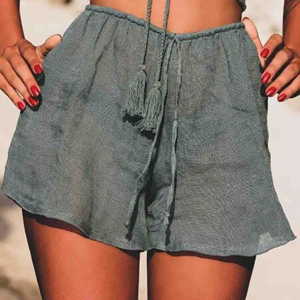 women's shorts plus size women casual holiday beach rayon thin loose summer high street stylish drawstring, White;black
women's shorts plus size women casual holiday beach rayon thin loose summer high street stylish drawstring, White;black