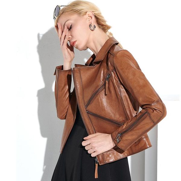 women's leather & faux auutmn winter vintage jacket women zipper turn down collar coat female streetwear pu biker moto outwear, Black
women's leather & faux auutmn winter vintage jacket women zipper turn down collar coat female streetwear pu biker moto outwear, Black