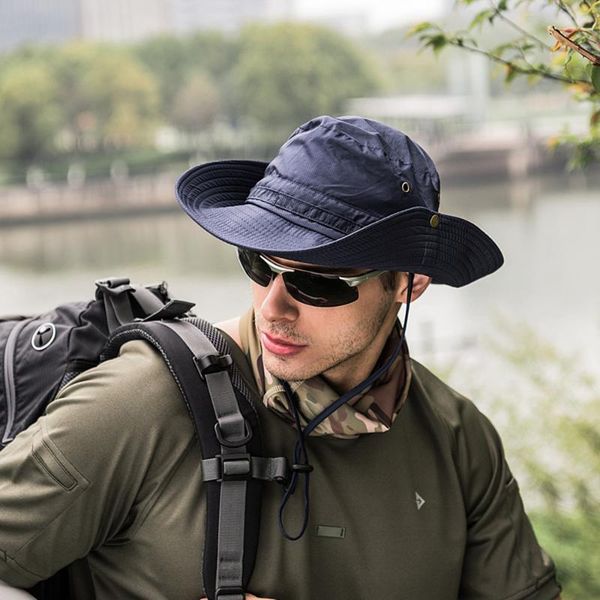cloches 2021 hunting fishing outdoor cap uv protection sunscreen shade fisherman hat solid lace up wide brim military bucket hats, Blue;gray
cloches 2021 hunting fishing outdoor cap uv protection sunscreen shade fisherman hat solid lace up wide brim military bucket hats, Blue;gray