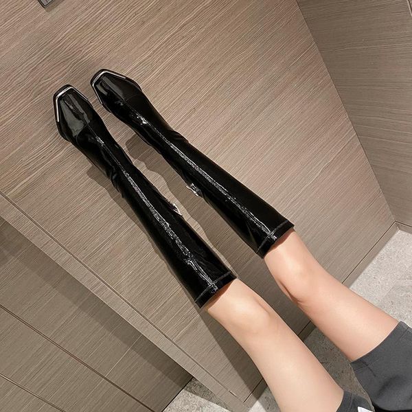 boots flat platform women's rubber shoes rain luxury designer thigh high heels zipper clogs fashion over-the-knee, Black
boots flat platform women's rubber shoes rain luxury designer thigh high heels zipper clogs fashion over-the-knee, Black