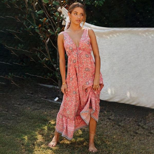 casual dresses boho floral print women long dress ladies maxi bohemian, Black;gray 
casual dresses boho floral print women long dress ladies maxi bohemian, Black;gray