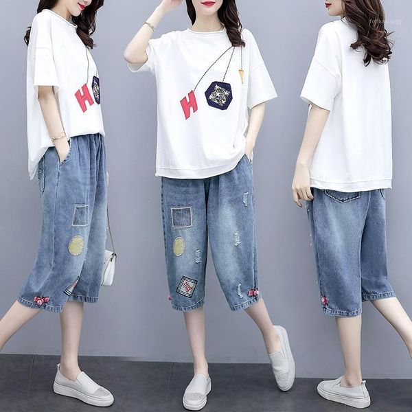 women's tracksuits sets for women summer 2021 fashion casual two-piece set female loose short sleeve t-shirt cropped trouser suit round, Gray
women's tracksuits sets for women summer 2021 fashion casual two-piece set female loose short sleeve t-shirt cropped trouser suit round, Gray