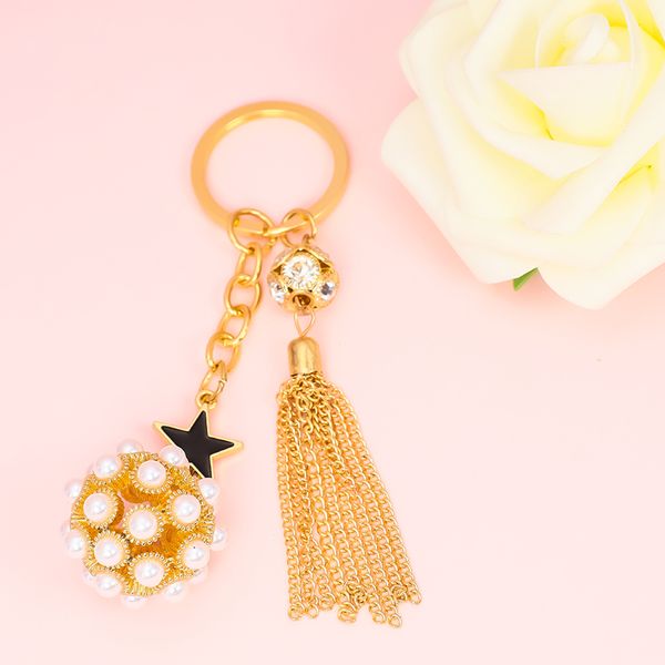 Small rhinestone ball gift keychain pendant five-leaf clover five-pointed star key chain rhinestone pearl alloy exquisite ball
Small rhinestone ball gift keychain pendant five-leaf clover five-pointed star key chain rhinestone pearl alloy exquisite ball