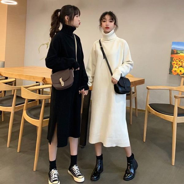 casual dresses 2021 knitted sweater dress women korean black autumn winter elegant turtleneck midi womens vestido kj4497, Black;gray
casual dresses 2021 knitted sweater dress women korean black autumn winter elegant turtleneck midi womens vestido kj4497, Black;gray