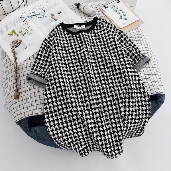 women's t-shirt 2021 spring clothing short sleeve long sections o-neck loose casual summer fashion lattice, White
women's t-shirt 2021 spring clothing short sleeve long sections o-neck loose casual summer fashion lattice, White