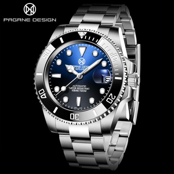 wristwatches pagrne design 2021 men's brand automatic mechanical watch luxury stainless steel nh35 waterproof clock pagani, Slivery;brown
wristwatches pagrne design 2021 men's brand automatic mechanical watch luxury stainless steel nh35 waterproof clock pagani, Slivery;brown