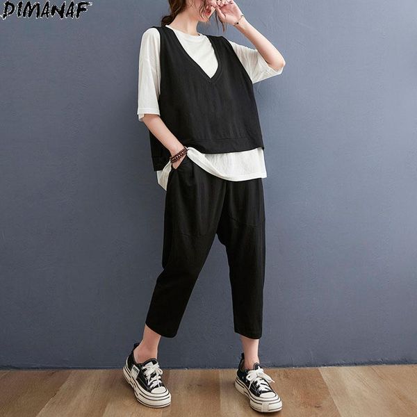 women's two piece pants dimanaf 2021 summer plus size three set suit home women lady vest shirt loose blue long black slacks harem, White
women's two piece pants dimanaf 2021 summer plus size three set suit home women lady vest shirt loose blue long black slacks harem, White