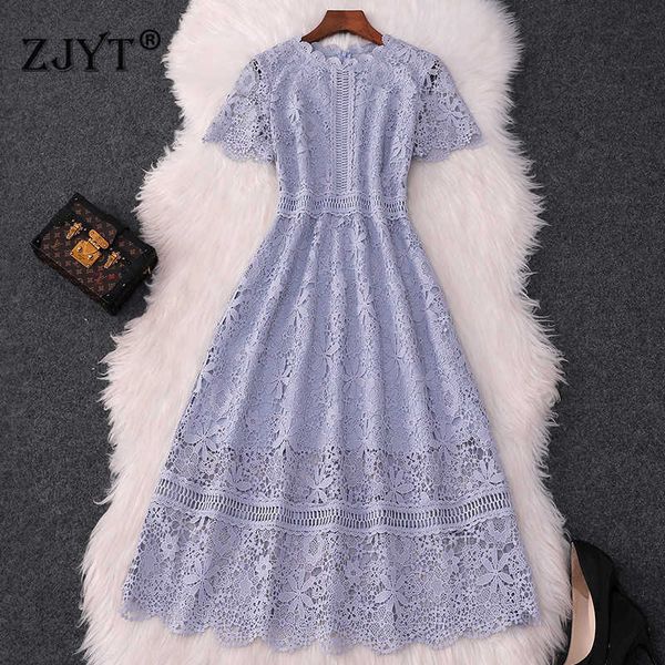 fashion runway summer designer hollow out lace dress party festa elegant lady celebrity blue vestido woman clothes 210601, Black;gray
fashion runway summer designer hollow out lace dress party festa elegant lady celebrity blue vestido woman clothes 210601, Black;gray