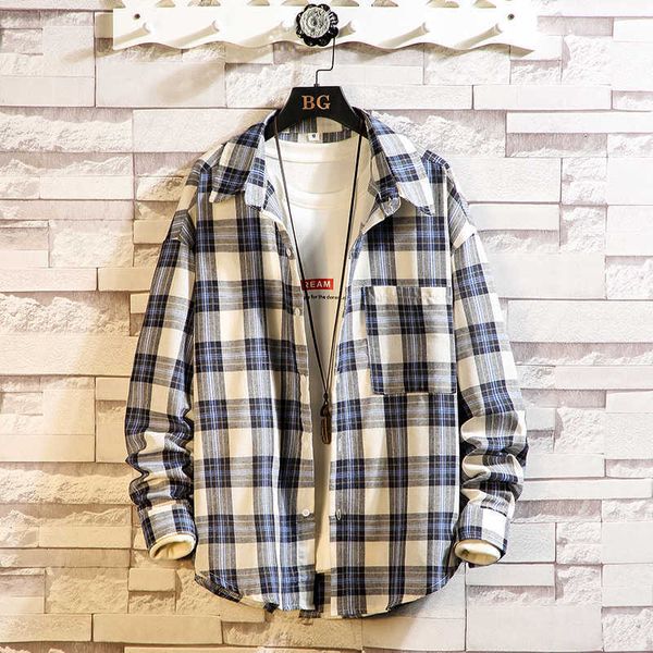 men's polos brand spring autumn long sleeves collar korea style plaid shirt for clothes kjhd, White;black
men's polos brand spring autumn long sleeves collar korea style plaid shirt for clothes kjhd, White;black
