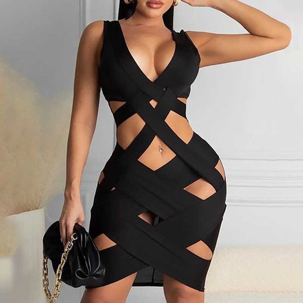women elegant slim fit mini casual dress v-neck hollow out bodycon party club dress 210716, Black;gray
women elegant slim fit mini casual dress v-neck hollow out bodycon party club dress 210716, Black;gray