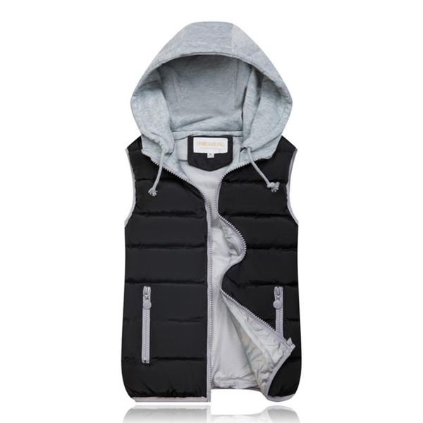 women's vests autumn winter vest 2021 women casual hooded sleeveless down cotton jacket parka thick keep warm coats female, Black;white
women's vests autumn winter vest 2021 women casual hooded sleeveless down cotton jacket parka thick keep warm coats female, Black;white