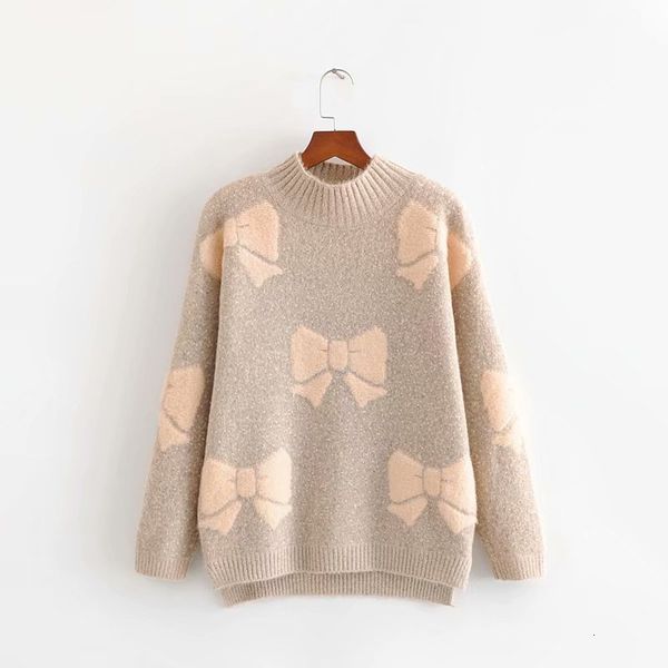 women's sweaters turtleneck long-sleeved small fresh female bowknot pattern jacquard lazy wind bottom knitted pullover women ft5w, White;black
women's sweaters turtleneck long-sleeved small fresh female bowknot pattern jacquard lazy wind bottom knitted pullover women ft5w, White;black