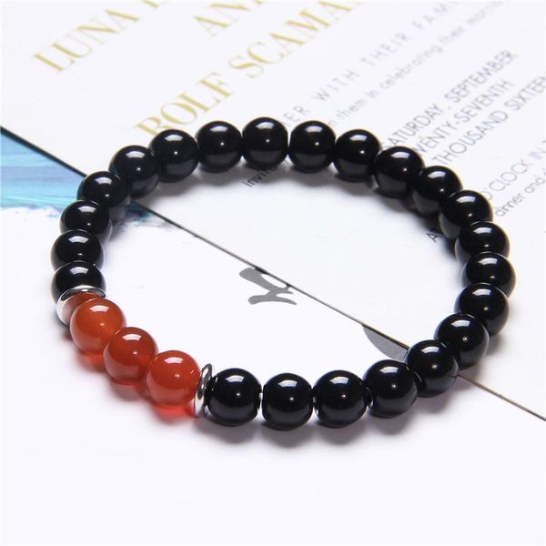 beaded, strands genuine natural stone black agates beads bracelet elastic rope red agat beaded charm jewelry for women gift
beaded, strands genuine natural stone black agates beads bracelet elastic rope red agat beaded charm jewelry for women gift