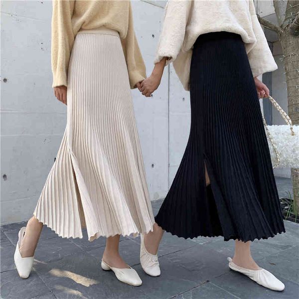 knitted skirts autumn/winter side-open fork high waist pleated mid-length loose black apricot women skirt 475g 210420
knitted skirts autumn/winter side-open fork high waist pleated mid-length loose black apricot women skirt 475g 210420