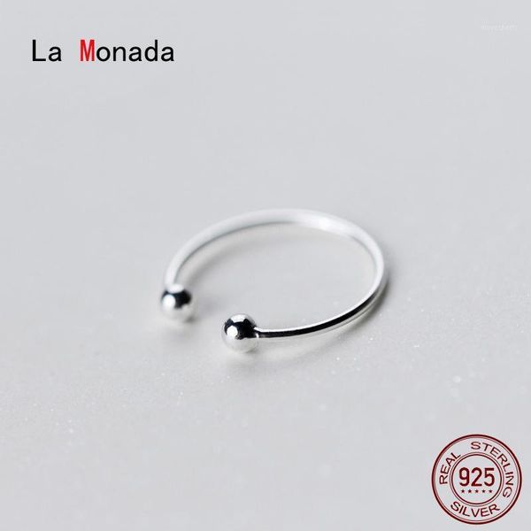 cluster rings la monada 46-50mm fashion female women real 925 silver ring for girls minimalist ball half adjustable on finger1, Golden;silver
cluster rings la monada 46-50mm fashion female women real 925 silver ring for girls minimalist ball half adjustable on finger1, Golden;silver