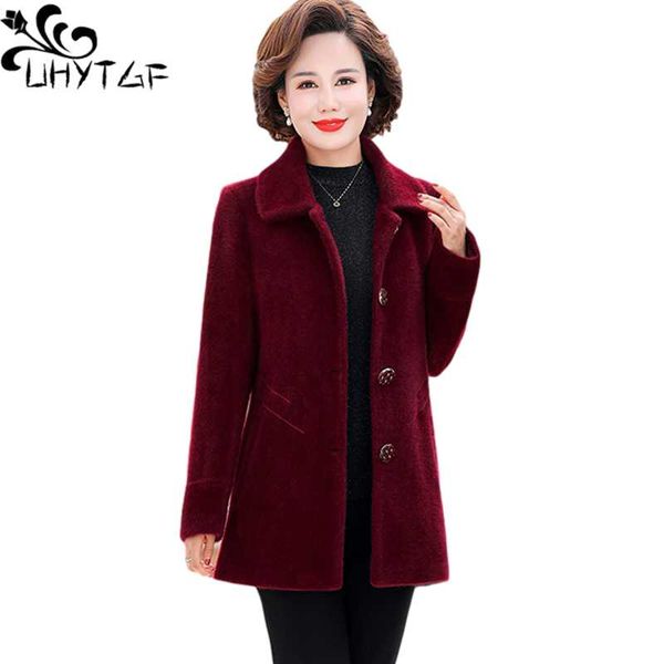 women's wool & blends uhytgf casual 5xl plus size outerwear quality mink fleece autumn winter woolen coat elegant mother wild warm jack, Black
women's wool & blends uhytgf casual 5xl plus size outerwear quality mink fleece autumn winter woolen coat elegant mother wild warm jack, Black