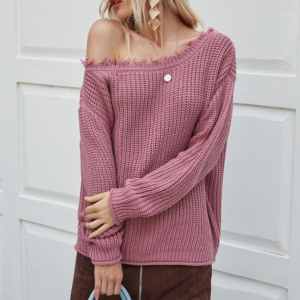 women's sweaters one-shoulder sweater vintage 2021 autumn women clothing knitted jumpers loose pullovers female winter, White;black
women's sweaters one-shoulder sweater vintage 2021 autumn women clothing knitted jumpers loose pullovers female winter, White;black