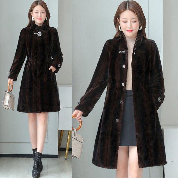 women's fur & faux western style mother women winter dress thickened long mink coat 40 - year old imitation, Black
women's fur & faux western style mother women winter dress thickened long mink coat 40 - year old imitation, Black