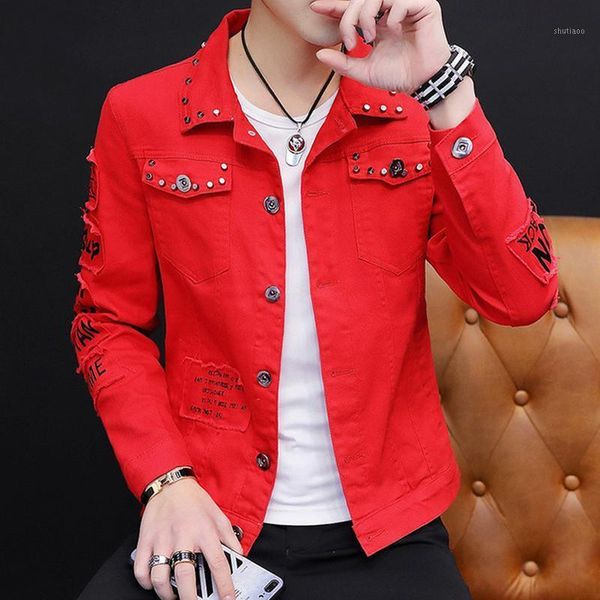 men's jackets korean fashion rivet casual hole denim jacket men motorcycle coats streetwear 2021 spring autumn harajuku coat, Black;brown
men's jackets korean fashion rivet casual hole denim jacket men motorcycle coats streetwear 2021 spring autumn harajuku coat, Black;brown